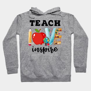 Teacher  Teach Love Inspire Personalized Gift Hoodie